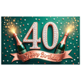 thumbnail image 3 of Luxury Design Happy Birthday Banner Glitter 40 Numeral Champagne Bottle for Adult Birthday Celebration Indoor Decoration Event Party, 3 of 8