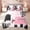 Black Pink 01, variant on meiyoeat Modern Abstract Brushstroke Full Size Bedding Sets for Kids Girls, Pink Fashion Art Print Full Size Bed in a Bag, Pink Reversible, 7pcs