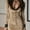 Khaki, variant on ZOELNIC Women's Deep V-Neck Bodycon Cocktail Dress Long Sleeve with Lace Trim & Button Details, XL