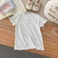 thumbnail image 5 of Ccpelsie Girls T-Shirts Short Sleeve Shirt for Girls Tees Kids T-shirts Clothes Casual Summer Tops White,18-24 Months, 5 of 7