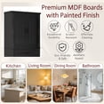 thumbnail image 5 of Storage Cabinet with Multi-Functional Storage Space, 2 Drawers with Slide Rails and Adjustable Shelf for Kitchen, Bathroom, Dining Room, Living Room, Black, 5 of 9