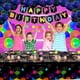 thumbnail image 5 of Suministros de fiesta que brillan en la oscuridad, decoración de fiesta de cumpleaños de neón, platos de papel desechables, globos de látex de neón, tablero de plástico, 5 of 5