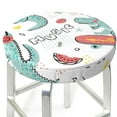 thumbnail image 6 of Cauagu Music Lover Dinosaur Print Round Stool Covers,Seat Cushion for Round Bar Stool Chair Seat Cover for Bar Round Chair Fits for 12/13/14in Bar Stool Cushion, 6 of 7