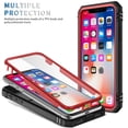 thumbnail image 2 of JTCASES for IPhone X Case, Sliding Camera Cover+ Rotating Ring Kickstand + Magnetic Car Mount + Inside Card Holder, Bracket Shockproof Frame Anti-drop PC TPU Heavy Duty Protection, Black/Red, 2 of 11