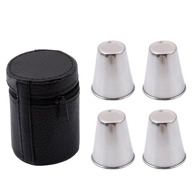 Matsuzay 4 Uds tazas medidoras básculas de cocina acero inoxidable 30ml taza de vino contenedor de Metal tazas de medición para accesorios de cocina Barra de herramientas Matsuzay HA004557-00