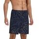 thumbnail image 2 of Balery Navy Dark Blue Pantalones cortos de pijama de punto de algodón para hombre con cinturilla y bolsillos-3X-Large, 2 of 6