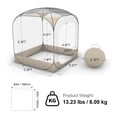 thumbnail image 5 of VEVOR Pop up Sports Tent, 63x63 in Clear Bubble Tent for 2-4 Persons, Waterproof Outdoor Pod with Floor Mat & Top Cover, Garden Igloo Dome Tents Camping Shelter for Events Fishing Cheering, 5 of 9