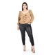 thumbnail image 5 of Blusa con volantes Roman Fashion /Tallas Extras, 1906 (Cafe) cafe 36, 5 of 6