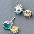 thumbnail image 4 of Citrine, Green Onyx & Amethyst 925 Sterling Silver Earrings Jewelry DGE1051_F E-1060, 4 of 5