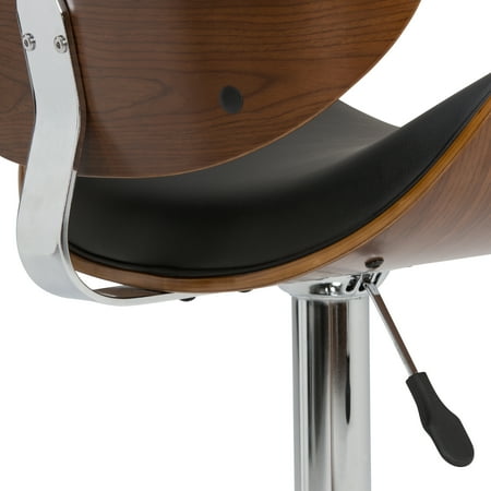 Simpli Home - Marana Bentwood Adjustable Height Gas Lift Bar Stool - Black