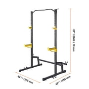 SKYSHALO Squat Stand Power Rack Multifunction Adjustable  800 lbs Heavy Duty Barbell Weight Stand Home Gym Pull-ups Strength Training Workout Equipment