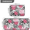 thumbnail image 3 of Modern Lip Graffiti Kitchen Rug Mats 2PCS Non Slip 47" x 20" + 28" x 20" Kitchen Carpet Floor Mat Hallway Rugs Anti Fatigue Doormat Home Decor, 3 of 7