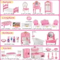 thumbnail image 3 of Dollhouse Furniture Set, 32 Pcs Miniature Doll House Accessories , for Kitchen Bedroom Living Room Bathroom, Toy for Ages 3+ Boys Girls, Gift for Kids,B set, 3 of 15