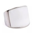 thumbnail image 3 of 19MM Silver/Gold Bands Gift Stainless Steel Men's White/Red Opal Ring Size 7-12, 3 of 5