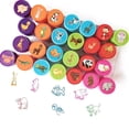thumbnail image 1 of Juego de sellos de animales para niños, 26 piezas Sello de sellos lavables con tinta de goma para niños Favor de fiesta, premios escolares, regalo de cumpleaños,A,11 Afortunado Sencillez, 1 of 5