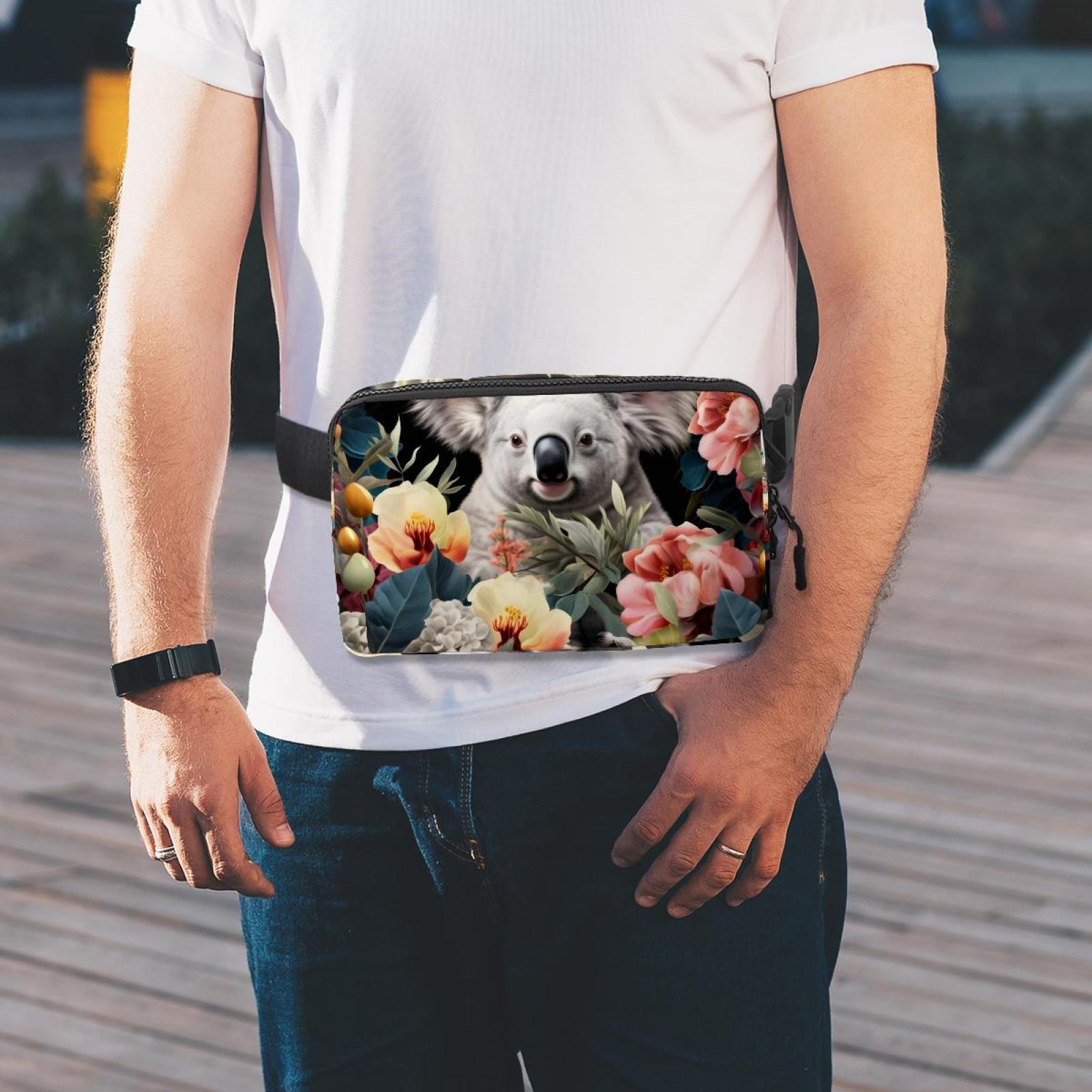Koala Lightweight Adjustable Fanny Bag Running Belt Waist Pack with Extension Strap Unisex