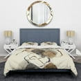 thumbnail image 3 of Designart 'Gold Glam Squares IV' Glam Duvet Cover Set, 3 of 4