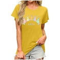 thumbnail image 3 of ZVAVZ Womens Summer Tops Trendy 2026 Cute Graphic Print Short Sleeve Shirts Crew Neck T Shirts Casual Loose Going Out Blouses Yellow,XXL, 3 of 7
