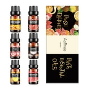 Aofmee Essential Oils Set, Rosemary Oil - Coconut, Orange Variety of Scents, for Use with Diffuser Oil, Aromatherapy, Relaxation, Candle Making Kit (6 X 10ML)
