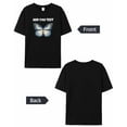 thumbnail image 6 of T Shirts for Women Short Sleeve Cotton Crewneck T-Shirt, Abstract Blur Butterfly Custom Tee Tops Casual Basic T-Shirts, XS-5XL Black M, 6 of 7