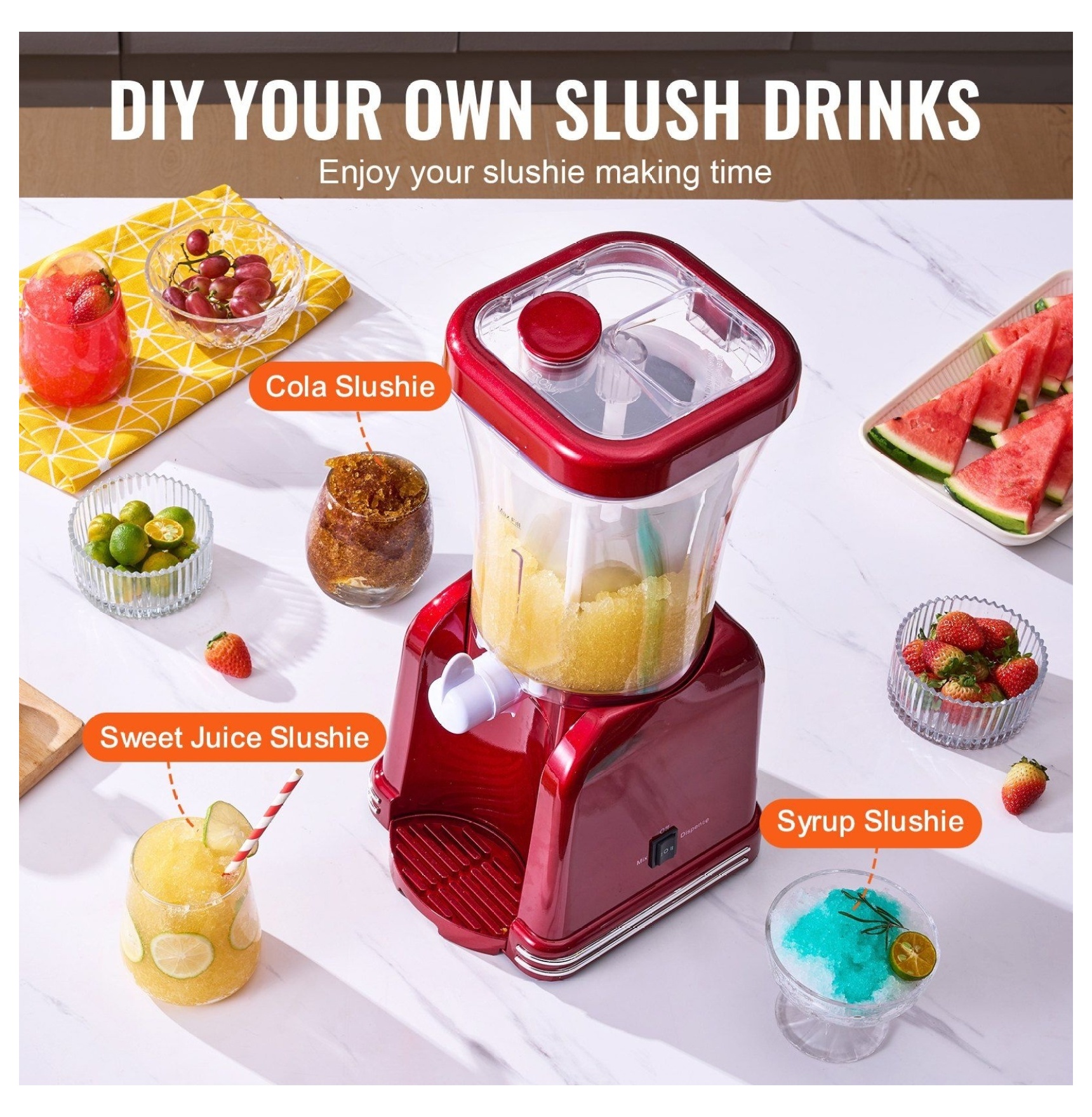 Slushy Machine for Home - 32oz Margarita & Smoothie Maker - Frozen Drink Machine