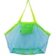 thumbnail image 1 of Bolsa de playa de malla grande 40 * 24 * 40 cm (correa verde de malla azul), bolsa de playa de juguete para niños, bolsa de viaje para piscina con cremallera, bolso de playa, zapatos de playa, toalla, 1 of 5