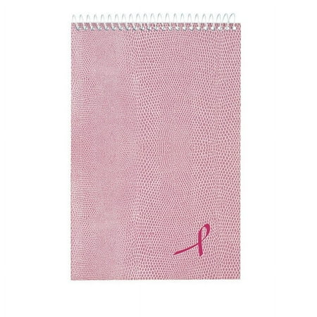 Rediform® Pink Ribbon Steno Book, 6" x 9", 60 Sheets, Pink