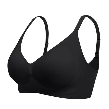 New & Trending  Wireless Bra  Jelly Adhesive  Soft Support  Thin Light  Removable  Daily Wear  Comfortable  Seamless  Underwire-Free  for Everyday  Bras On Sale | Black XXL  Sopatenor