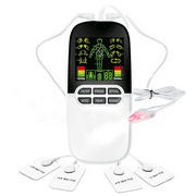 Electronic Pulse Massager Muscle Stimulator Tens Unit with 8 Modes and 4 Pads Back Lumbar Pain Relief Machine,For Use on Entire Body