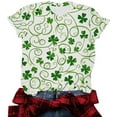 thumbnail image 5 of LEKWK St Patricks Day Tops for Women Swirl Clover Vine Graphic Tees Short Sleeve Casual Tops Summer Tops Abstract Pattern Spring Clothing, 5 of 6