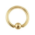 thumbnail image 3 of 14G (1.6MM) 24K Gold Over Surgical Steel Captive Bead CBR/Hoop Ring 2 Piece (9.5mm (3/8) A/1/3/CBR-2/9, 3 of 3