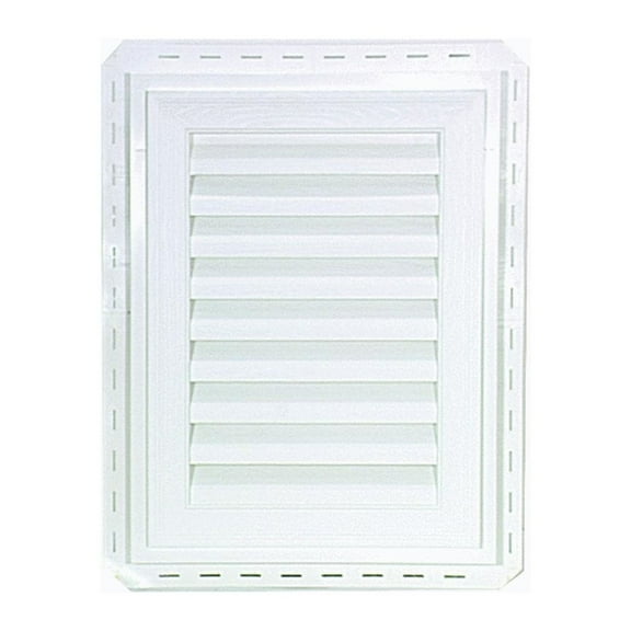 Alcoa Home Exteriors Rectangular Gable Vent Standard - Adjustable Vinyl - 18 x 24 White