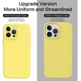 thumbnail image 3 of Designed for iPhone 13 Pro Max Case, Slim Liquid Silicone Full Body Screen Camera Protective Shockproof Phone Case with Soft Microfiber Lining 6.7 inch, Yellow, 3 of 18