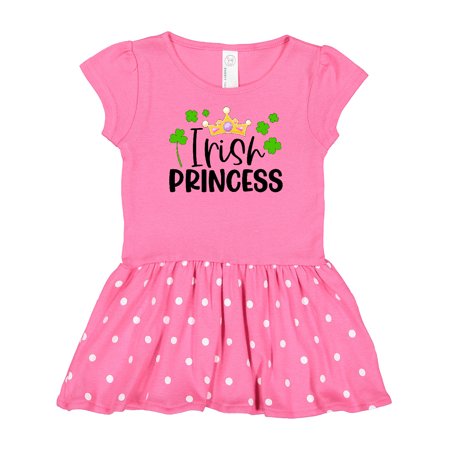 

Inktastic Irish Princess with Crown and Green Clovers Gift Baby Girl Dress