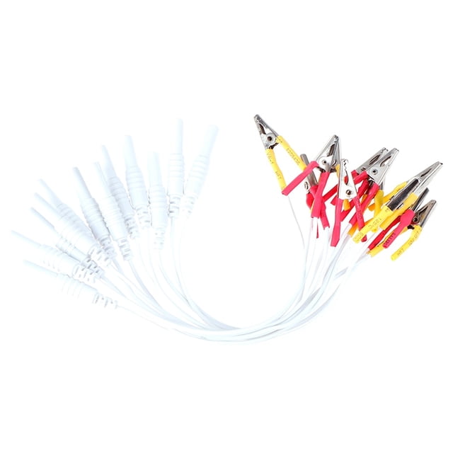 12pcs/lot Alligator Clip Cable Acupuncture Needles Clip for Electronic Acupuncture Treatment Instrument, Random Color