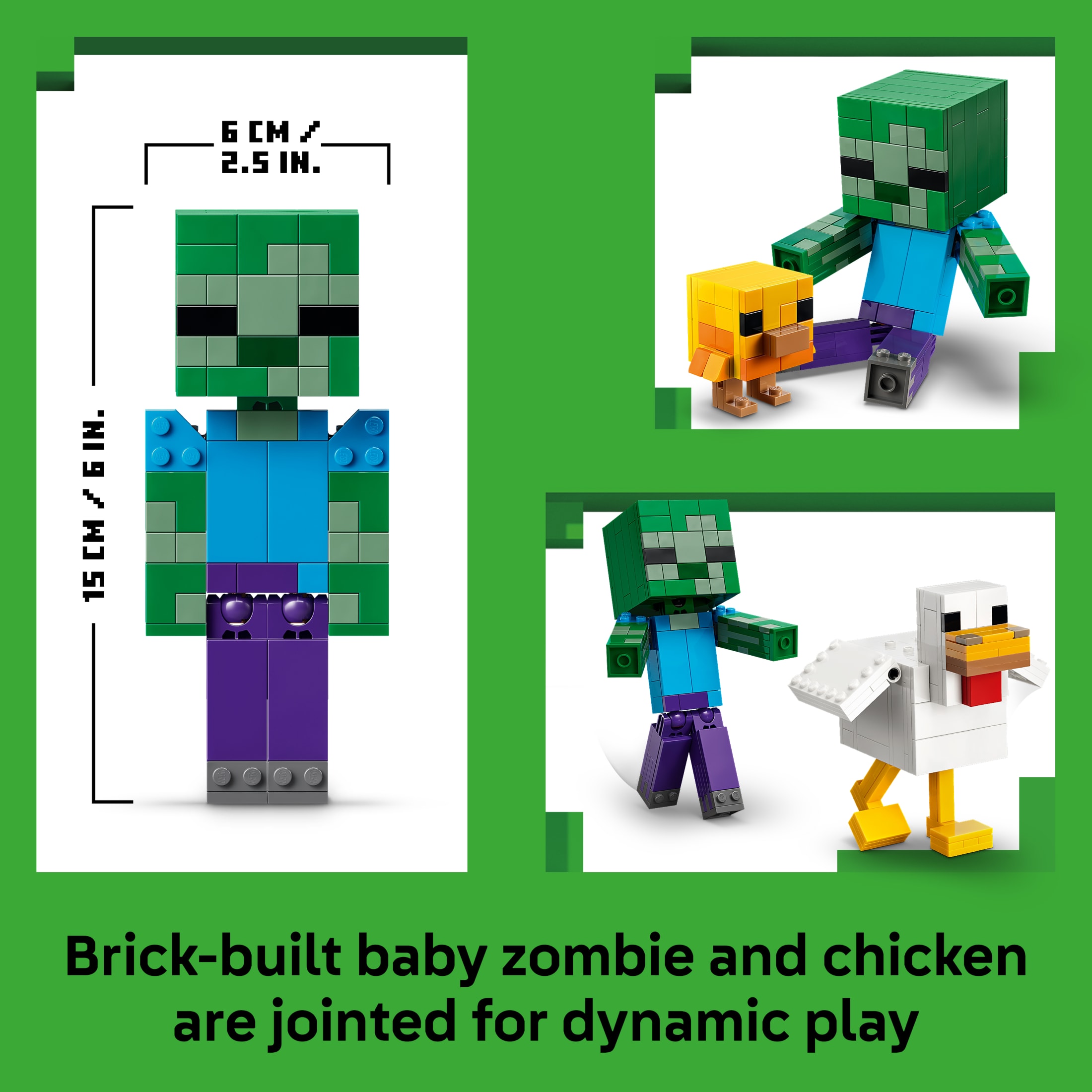 LEGO Minecraft Jinete de Pollo - Juguete de Construcción para Niños y Niñas, Mayores de 9 Años - Juguete Coleccionable de Minecraft - Exhibición para Habitación Infantil - Regalo para Cumpleaños - 21582 6