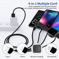 thumbnail image 4 of 4 in 1 Watch Charger Multi USB Magnetic Charging Cable, Portable Wireless Charger Cord with USB 3.0 Port for Apple Watch Series SE/8/7/6/5/4/3/2/1, iPhone, Samsung, Pixel, iPods Etc, 4 of 8