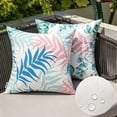 thumbnail image 1 of CaiYueKe Throw Pillow Covers Outdoor Waterproof Cozy Graceful Fan-Shaped Leaves Decorative Cushion Cases for Garden Patio Tent Balcony Couch Sofa 18 X 18 Inches, 1 of 8