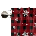 thumbnail image 6 of Goory Rod Pocket Kitchen Valance Christmas Cafe Tier Bathroom Scarf Xmas Short Window Curtain Thermal Insulated Half Window Drapes Style-F 2pc-Tier Curtain: W:42''x H:54'', 6 of 6