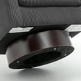 thumbnail image 4 of DREAMSIDEA Corduroy Swivel Barrel Accent Chair, Modern Upholstered Living Room Chair Round Club Armchair-Gray, 4 of 7