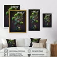 thumbnail image 4 of Designart Neon Bonsai Swirl Tree III Canvas Wall Art, 4 of 5