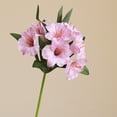 thumbnail image 5 of Xecvkr Artificial Trumpet Flower Stems Faux Fabric Floral Arrangement 6 Head Home Office Wedding Table Centerpiece Flexible Custom DIY Durable 1 Pack Pink, 5 of 6