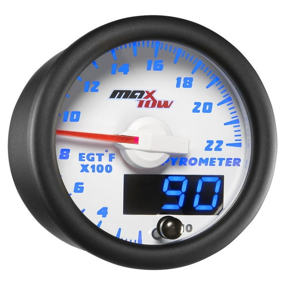 MaxTow White and Blue 2200 Exhaust Gas Temperature EGT Pyrometer Gauge