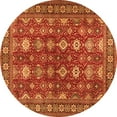 thumbnail image 1 of Ahgly Company Indoor Round Persian Orange Traditional Area Rugs, 7' Round, 1 of 1