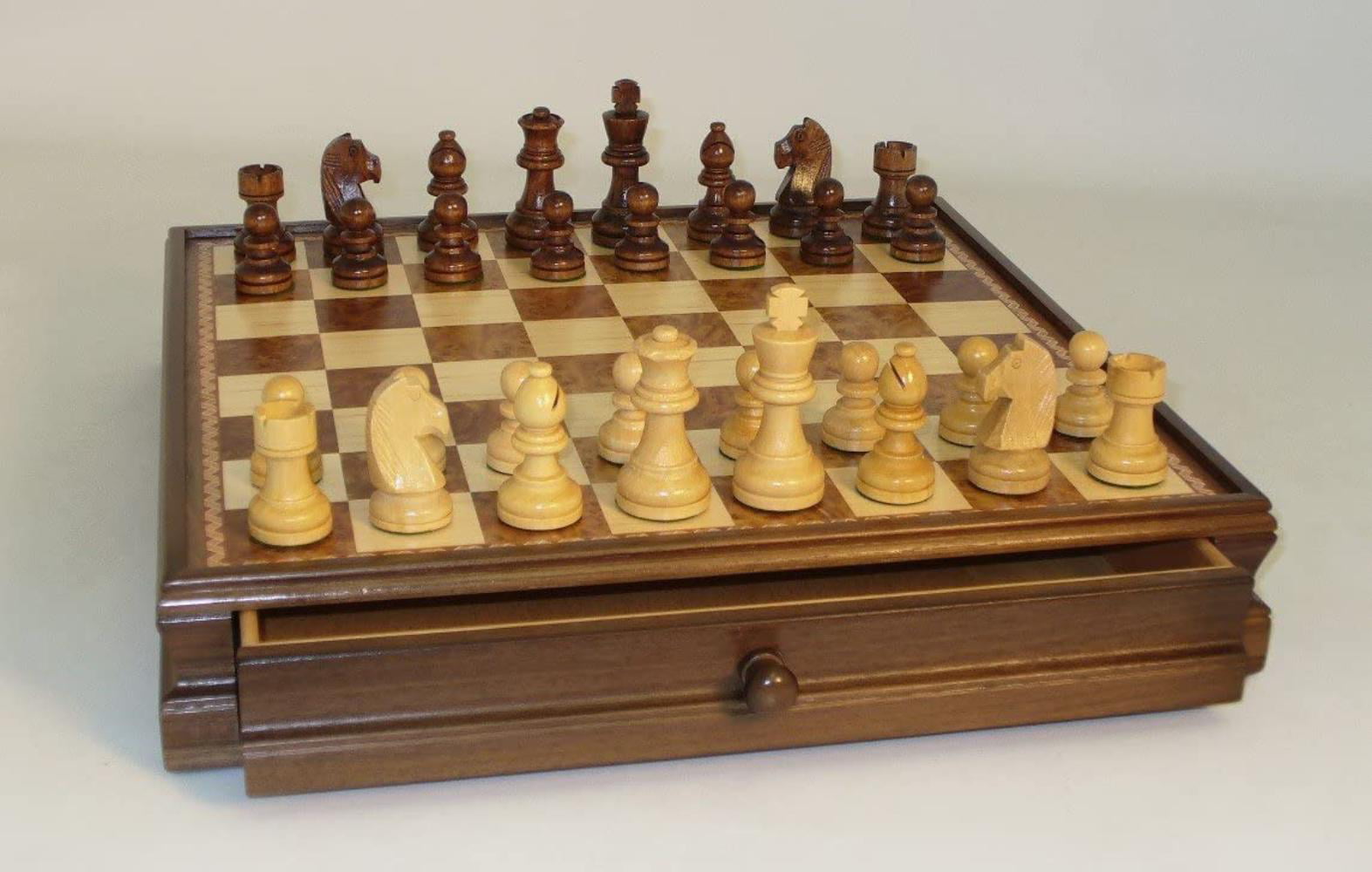 Unique Wood Chess Set Chessboard  Storage Pieces The Jarilo 