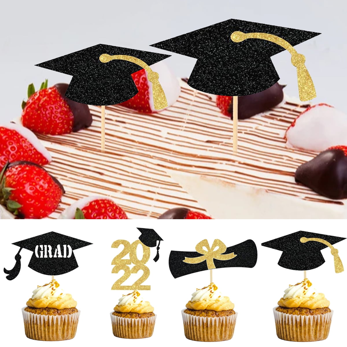 Cheers US 12Pcs/Set Graduation Decorations-Graduation Box-Congrats Grad ...