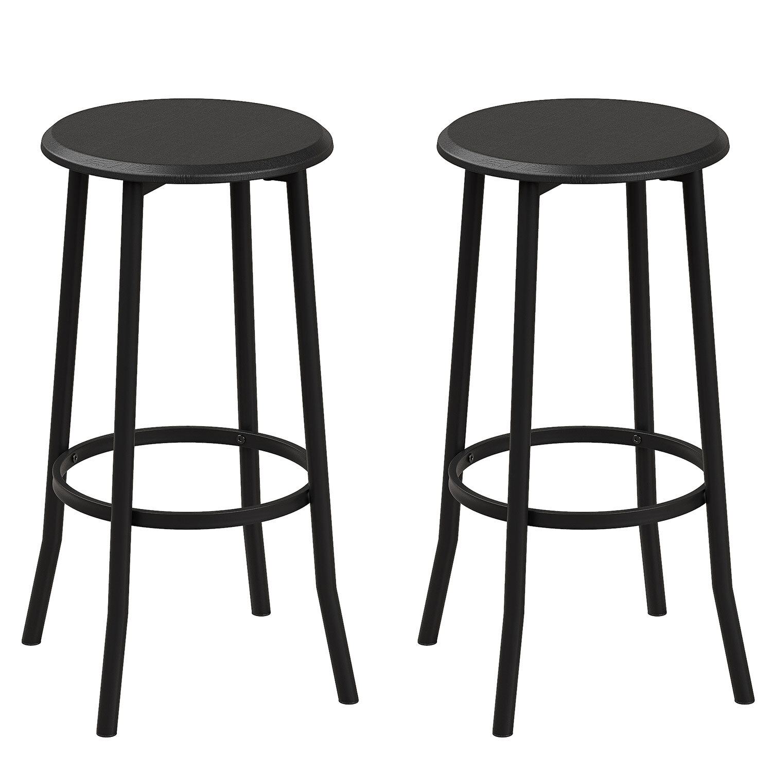 Yartaka BarStools,Solid Wood Set of 2 Bar Stools, Kitchen Round Bar