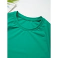 thumbnail image 5 of Manyakai Girls Boys Athletic Shirts Short Sleeve Dry-Fit Basic T-Shirts Active Performance Sports Green 140, 5 of 6