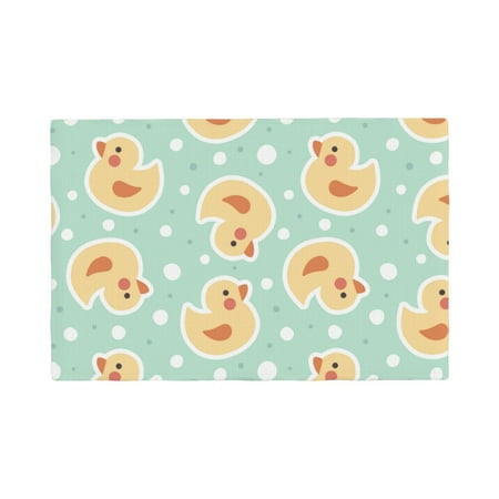 

Placemats Set of 4 Cute Duck Heat Resistant Non - Slip Place mats Waterproof table mat for Kitchen Dining-6片装