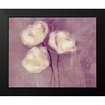 thumbnail image 2 of Boho Hue Studio 18x15 Black Modern Framed Museum Art Print Titled - Sketched Flowers on Purple, 2 of 5